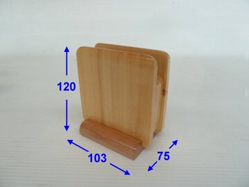 新品　木製ナフキン立(白木) イメージ2