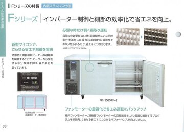 インバーター制御搭載　テーブル形冷蔵庫　RT-120SNG-1(-R) イメージ2