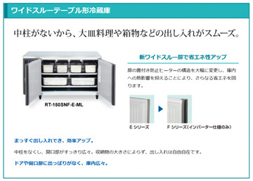 新品 業務用テーブル形冷蔵庫 RT-120MNCG-ML イメージ3