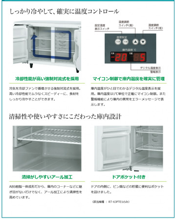 業務用テーブル形冷蔵庫 RT-63PTE1 イメージ2