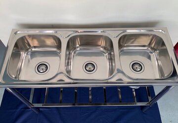 未使用ステンレス製3槽シンク NDIY-11545N イメージ2