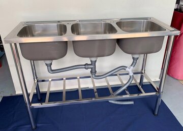 未使用ステンレス製3槽シンク　DIY-11545　2台限定 イメージ4