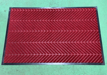 未使用玄関フロア用マット　90cm＊60cm　赤色　黒色 イメージ2